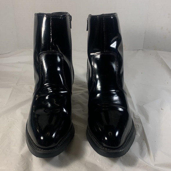 Durango Women’s Black  Patent Leather Western Chic Side Zip Y2K Ankle Boots - Picture 4 of 11